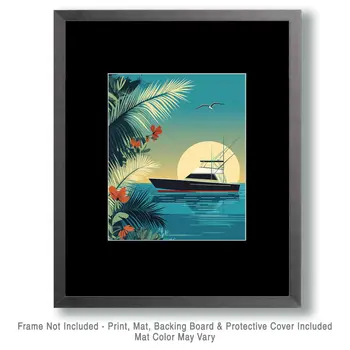 Anchored in Bliss - Wall Art Print - Ocean Seaside Beachcore - 8"x10" Artwork - 11"x14" Matte