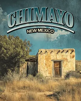 Chimayo Adobe - New Mexico Souvenir Home Decor Wall Art Prints – 8″x10″ Artwork – 11″x14″ Mat