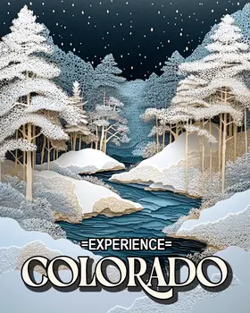 Winter Evening - Colorado Souvenir Home Decor Wall Art Prints – 8″x10″ Artwork for 11″x14″ Frame