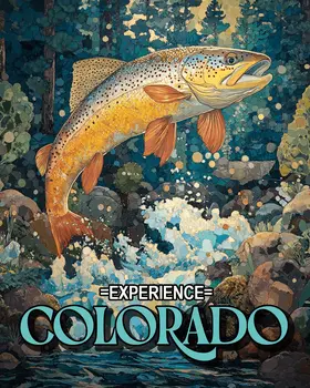 Trout Fishing - Colorado Souvenir Home Decor Wall Art Prints – 8″x10″ Artwork for 11″x14″ Frame