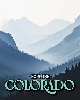 Misty Mountains - Colorado Souvenir Home Decor Wall Art Prints – 8″x10″ Artwork for 11″x14″ Frame