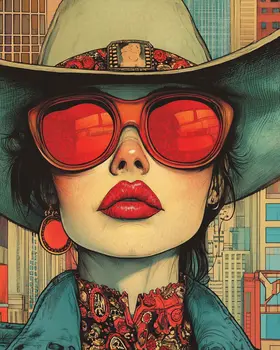 Cowgirl #11 - Wall Art Prints - Western Decor  8"x10" Artwork - 11"x14" Mat
