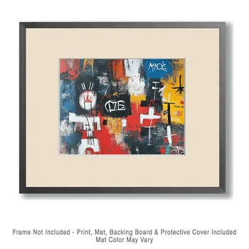 Graffiti Inspired Winter Scene 8"x10" Wall Art Print - Mowbi's Ski & Snowboard Collection