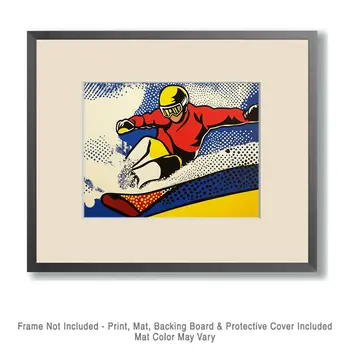 Pop Art Snowboarder 8"x10" Wall Art Print - Mowbi's Ski & Snowboard Collection