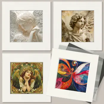Black Lacy Angel - Angels and Church Wall Art Prints - 8"x10" Art Print for 11"x14" Frame
