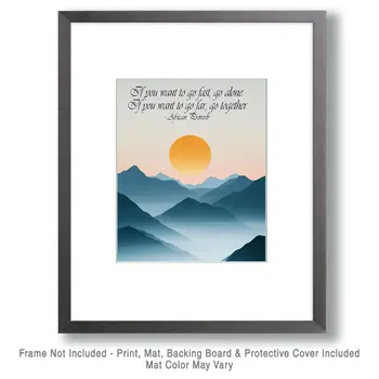 If You Want to Go Fast - Inspirational Art Prints Wall Art Prints - 8"x10" Art Print for 11"x14" Frame