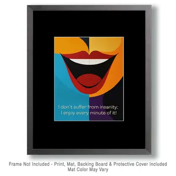 Insanity - Funny Motivational Art Prints Wall Art Prints - 8"x10" Art Print for 11"x14" Frame
