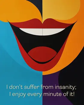 Insanity - Funny Motivational Art Prints Wall Art Prints - 8"x10" Art Print for 11"x14" Frame
