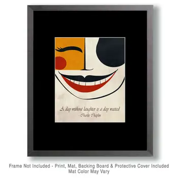 A Day Without Laughter - Inspirational Art Prints Wall Art Prints - 8"x10" Art Print for 11"x14" Frame