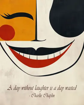 A Day Without Laughter - Inspirational Art Prints Wall Art Prints - 8"x10" Art Print for 11"x14" Frame