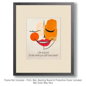 Life is Short - Funny Motivational Art Prints Wall Art Prints - 8"x10" Art Print for 11"x14" Frame