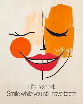 Life is Short - Funny Motivational Art Prints Wall Art Prints - 8"x10" Art Print for 11"x14" Frame