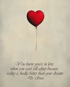 You Know You're in Love - Inspirational Art Prints Wall Art Prints - 8"x10" Art Print for 11"x14" Frame