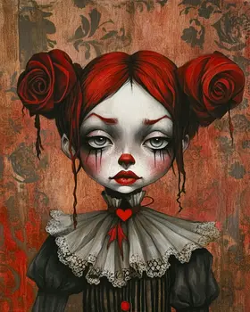 Red Mary - Lowbrow Wall Art Prints - 8"x10" Art Print for 11"x14" Frame
