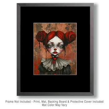 Red Mary - Lowbrow Wall Art Prints - 8"x10" Art Print for 11"x14" Frame