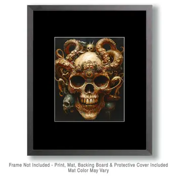 Octo-Skull - Lowbrow Wall Art Prints - 8"x10" Art Print for 11"x14" Frame