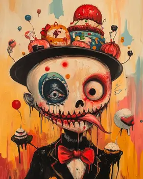 Psycho Bob - Lowbrow Wall Art Prints - 8"x10" Art Print for 11"x14" Frame