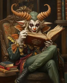 Educated Jester - Lowbrow Wall Art Prints - 8"x10" Art Print for 11"x14" Frame