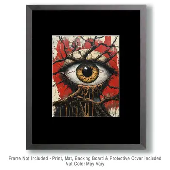 Tree Eye - Lowbrow Wall Art Prints - 8"x10" Art Print for 11"x14" Frame