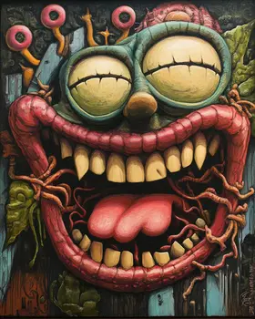 Gregarious George - Lowbrow Wall Art Prints - 8"x10" Art Print for 11"x14" Frame