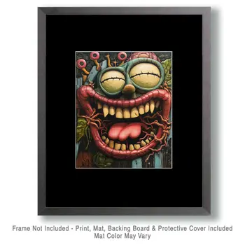 Gregarious George - Lowbrow Wall Art Prints - 8"x10" Art Print for 11"x14" Frame