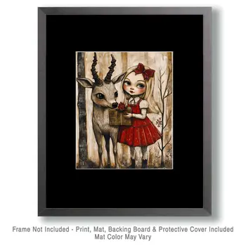 Gift for Deer - Lowbrow Wall Art Prints - 8"x10" Art Print for 11"x14" Frame