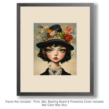 Wendy's Portrait - Lowbrow Wall Art Prints - 8"x10" Art Print for 11"x14" Frame