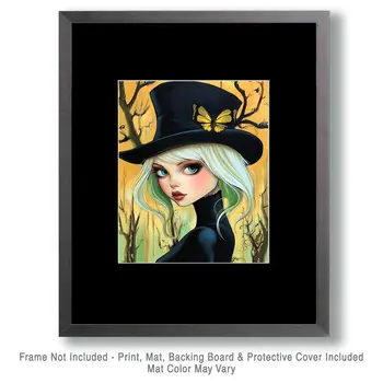 Tophat Tamara - Lowbrow Wall Art Prints - 8"x10" Art Print for 11"x14" Frame