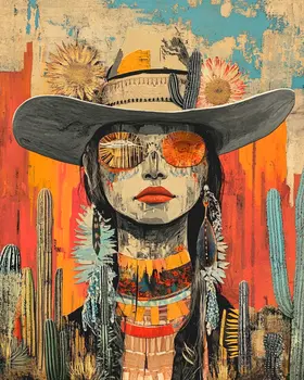 Southwest Sister - Lowbrow Wall Art Prints - 8"x10" Art Print for 11"x14" Frame