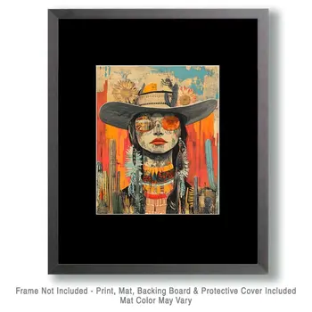 Southwest Sister - Lowbrow Wall Art Prints - 8"x10" Art Print for 11"x14" Frame