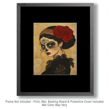 Rose Lady - Lowbrow Wall Art Prints - 8"x10" Art Print for 11"x14" Frame