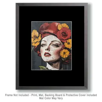 Classic Carissa - Lowbrow Wall Art Prints - 8"x10" Art Print for 11"x14" Frame