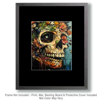 Harry's Skull - Lowbrow Wall Art Prints - 8"x10" Art Print for 11"x14" Frame