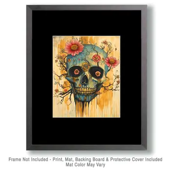 Skully - Lowbrow Wall Art Prints - 8"x10" Art Print for 11"x14" Frame