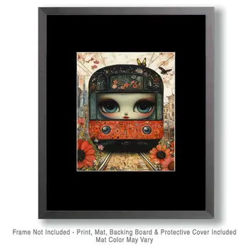 Miss Subway - Lowbrow Wall Art Prints - 8"x10" Art Print for 11"x14" Frame