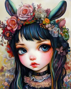 Bunnee - Lowbrow Wall Art Prints - 8"x10" Art Print for 11"x14" Frame