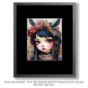 Bunnee - Lowbrow Wall Art Prints - 8"x10" Art Print for 11"x14" Frame