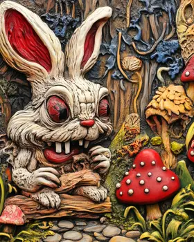 Mad Hare - Lowbrow Wall Art Prints - 8"x10" Art Print for 11"x14" Frame