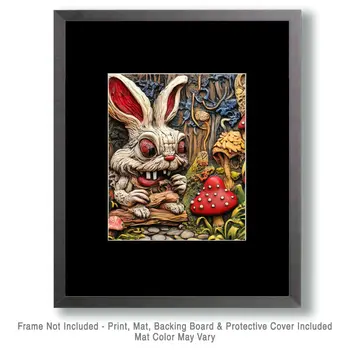 Mad Hare - Lowbrow Wall Art Prints - 8"x10" Art Print for 11"x14" Frame