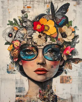Flowerful - Lowbrow Wall Art Prints - 8"x10" Art Print for 11"x14" Frame