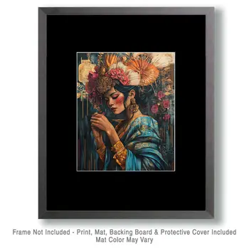 Mysterious Beauty - Lowbrow Wall Art Prints - 8"x10" Art Print for 11"x14" Frame