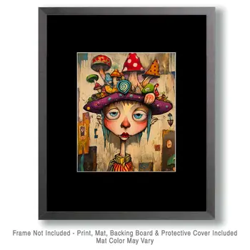 Mushroom Mac - Lowbrow Wall Art Prints - 8"x10" Art Print for 11"x14" Frame