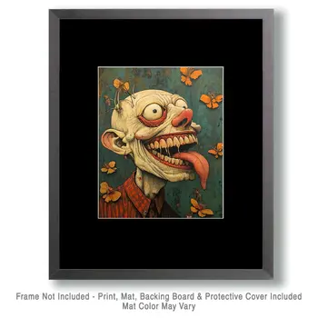 Butterfly Eater - Lowbrow Wall Art Prints - 8"x10" Art Print for 11"x14" Frame