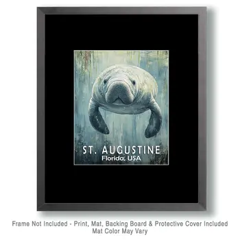 Name Drop - St. Augustine - Wall Art Print - Ocean Seaside Beachcore - 8"x10" Artwork - 11"x14" Matte