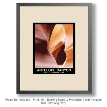 Sandstone Art - Antelope Canyon Souvenir Home Decor Wall Art Prints – 8″x10″ Artwork – 11″x14″ Mat