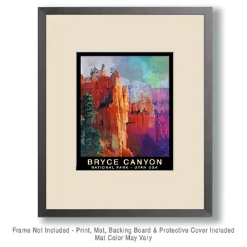 Coming Storm - Bryce Canyon Souvenir Home Decor Wall Art Prints – 8″x10″ Artwork – 11″x14″ Mat