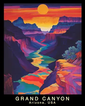 Abstract - Grand Canyon Souvenir Home Decor Wall Art Prints – 8″x10″ Artwork – 11″x14″ Matte