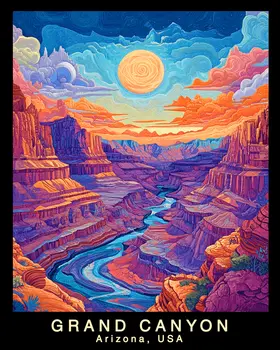 Mystical - Grand Canyon Souvenir Home Decor Wall Art Prints – 8″x10″ Artwork – 11″x14″ Matte