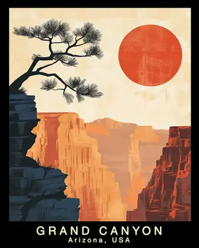 Zen - Grand Canyon Souvenir Home Decor Wall Art Prints – 8″x10″ Artwork – 11″x14″ Matte