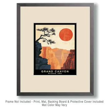 Zen - Grand Canyon Souvenir Home Decor Wall Art Prints – 8″x10″ Artwork – 11″x14″ Matte